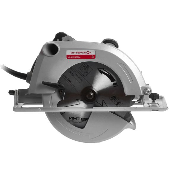 Дисковая (циркулярная) пила ИНТЕРСКОЛ ДП-235/2050ЭМ 2000 Вт, 235 мм, 4500 об/мин, 554.1.0.70