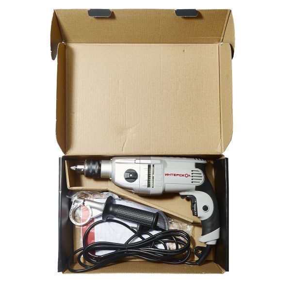 Ударная дрель ИНТЕРСКОЛ ДУ-13/810ЭР, 810 Вт, 2000 об/мин, 32000 уд/мин (150.1.3.00)