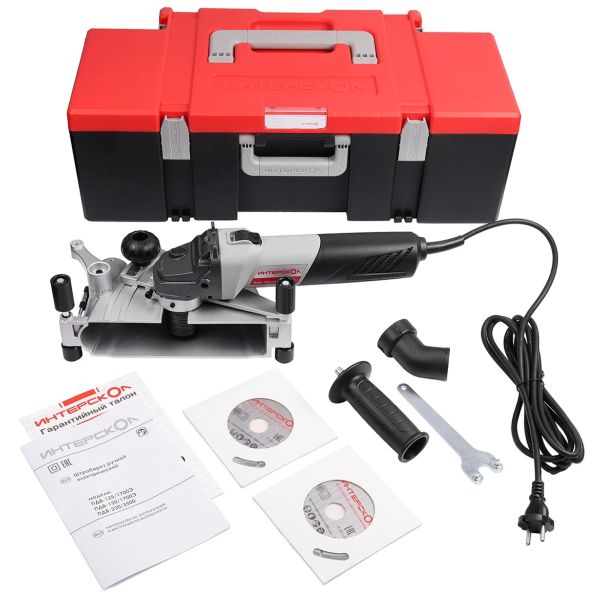 Штроборез ИНТЕРСКОЛ ПДВ-125/1700Э, 1700 Вт, 125 мм, 9500 об/мин, в кейсе (948.3.0.40)