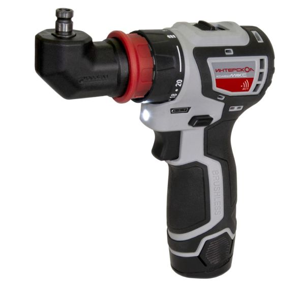 Набор аккумуляторного инструмента ИНТЕРСКОЛ 12 В: дрель-шуруповерт ДА-10/12В 36 + гравер АГМ-12Э +19 сверл, с 2 АКБ 2 Ач и ЗУ