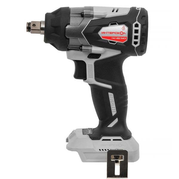 Аккумуляторный ударный гайковерт ИНТЕРСКОЛ ГАУ-400/36ВЭ, 36 В, 400 Нм, 3200 уд/мин, с АКБ 2.5 Ач и ЗУ (859.0.0.70-B25C)