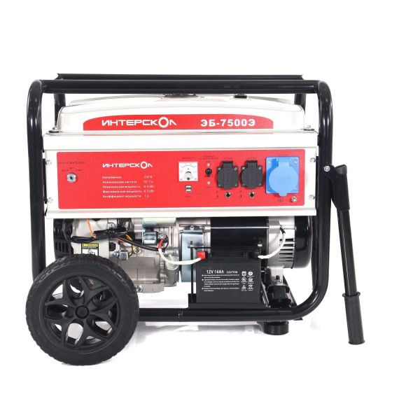 Генератор бензиновый ИНТЕРСКОЛ ЭБ-7500Э синхронный, 6 кВт, (796.0.0.40)