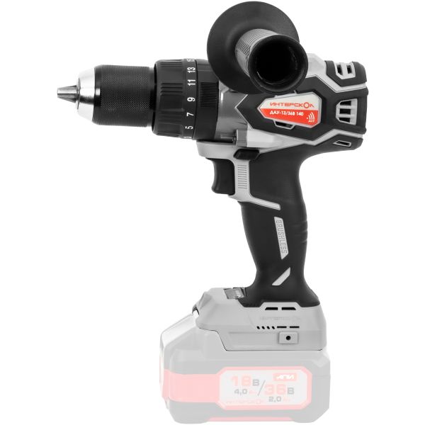 Аккумуляторная ударная дрель-шуруповерт ИНТЕРСКОЛ ДАУ-13/36В 140, 36 В, 2250 об/мин, 30000 уд/мин, с АКБ 4 Ач и ЗУ (852.0.0.70-B4C)