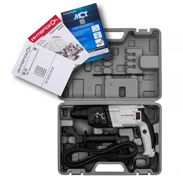 Перфоратор ИНТЕРСКОЛ П-23/650ЭР, 650 Вт, 2.2 Дж, 6300 уд/мин, в кейсе (593.1.0.70)