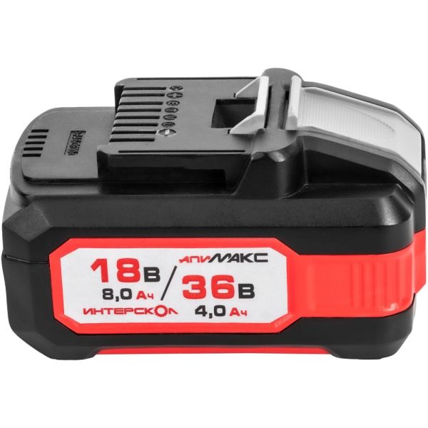 Аккумуляторный ударный гайковерт ИНТЕРСКОЛ ГАУ-2000/36ВЭ, 36 В, 2000 Нм, 25500 уд/мин, с АКБ 4 Ач и ЗУ (820.0.0.70-B4C)