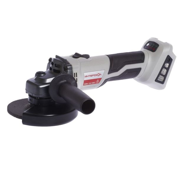 Аккумуляторная угловая шлифмашина ИНТЕРСКОЛ УШМ-125/18ВЭ, 18 В, 125 мм, 8500 об/мин, с АКБ 2 Ач и ЗУ (684.1.0.70-B2C)
