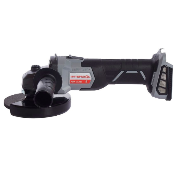 Аккумуляторная угловая шлифмашина ИНТЕРСКОЛ УШМ-125/18В, 18 В , 125 мм, 8500 об/мин, без АКБ и ЗУ (578.0.0.70)