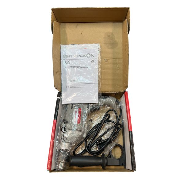 Ударная дрель ИНТЕРСКОЛ ДУ-13/750ЭР, 750 Вт, 2800 об/мин, 45000 уд/мин, (УЦЕНЕННЫЙ ТОВАР) (546.1.0.00/U)