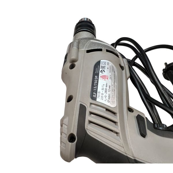 Ударная дрель ИНТЕРСКОЛ ДУ-13/750ЭР, 750 Вт, 2800 об/мин, 45000 уд/мин, (УЦЕНЕННЫЙ ТОВАР) (546.1.0.00/U)