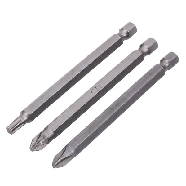 Бита ИНТЕРСКОЛ PH2/PZ2/T25, 90 мм хвостовик 1/4", 3 шт. (0408.005)