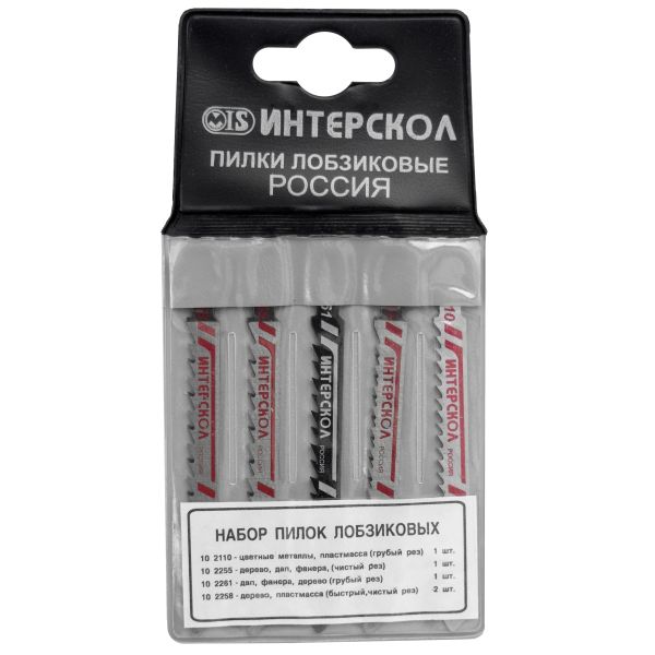 Пилка для лобзика ИНТЕРСКОЛ чистый и быстрый рез, универсальное, 5 шт. (00.60.00.01.00)
