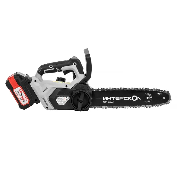 Аккумуляторная цепная пила ИНТЕРСКОЛ ПЦА-12/36В, 36 В, 30 см, 11 м/с, с 2 АКБ 2 Ач и ЗУ (824.2.2.70)
