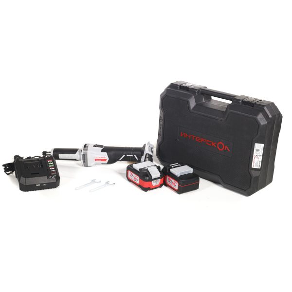 Аккумуляторная прямошлифовальная машина ИНТЕРСКОЛ ПШМ-8/36В, 36 В, 55 мм, 20000 об/мин, с 2 АКБ 2 Ач и ЗУ, в кейсе (821.2.2.70)