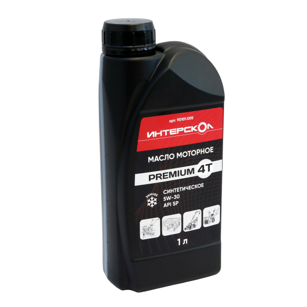 Масло моторное ИНТЕРСКОЛ Premium, 5W-30, 4-х тактное, синтетическое, 1000 мл (90101.005)