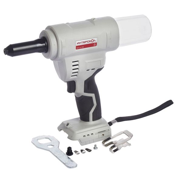 Аккумуляторный заклепочный пистолет ИНТЕРСКОЛ ВПА-6/18В, АПИ, с АКБ 2 Ач и ЗУ (646.1.0.70-B2C)