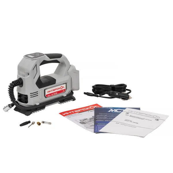 Аккумуляторный компрессор ИНТЕРСКОЛ АКА-10/18ЭМ, 18 В, 10.3 бар, без АКБ и ЗУ (748.0.0.70)