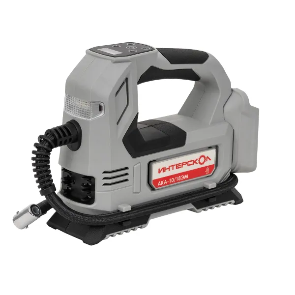 Аккумуляторный компрессор ИНТЕРСКОЛ АКА-10/18ЭМ, 18 В, 10.3 бар, без АКБ и ЗУ (748.0.0.70)