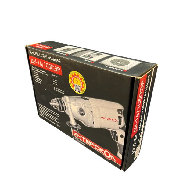Ударная дрель ИНТЕРСКОЛ ДУ-16/1050ЭР, 1050 Вт, 2000 об/мин, 32000 уд/мин, (УЦЕНЕННЫЙ ТОВАР) (149.1.3.00/U)