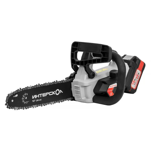 Аккумуляторная цепная пила ИНТЕРСКОЛ ПЦА-12/36В, 36 В, 30 см, 11 м/с, с 2 АКБ 2 Ач и ЗУ (824.2.2.70)