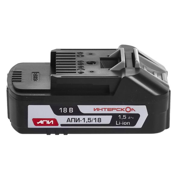 Аккумуляторный слайдерный блок ИНТЕРСКОЛ АПИ-1,5/18, Li-Ion, 18 В, 1.5 Ач, 1 шт. (2400.019)