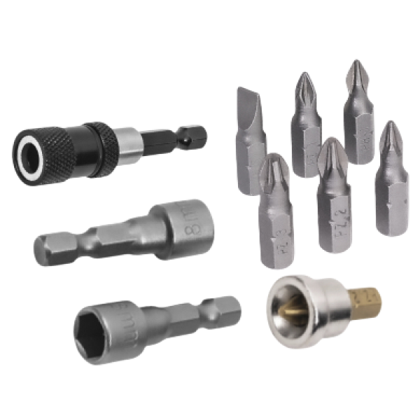 Дрель-шуруповерт ИНТЕРСКОЛ ДАУ-10/18В 44, 18 В, 1650 об/мин, 21000 уд/мин, c 2 АКБ 2 Ач и ЗУ, в кейсе + биты (755.2.2.47)