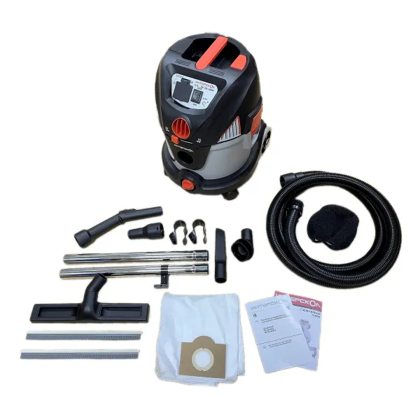 Строительный пылесос ИНТЕРСКОЛ ПУ-20/1400Р, 1400 Вт, 20 л (706.1.0.00)