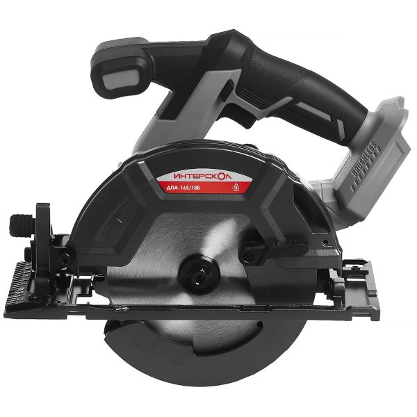 Аккумуляторная дисковая пила ИНТЕРСКОЛ ДПА-165/18В, 18 В, 165 мм, 5000 об/мин, с АКБ 2 Ач и ЗУ (577.0.0.70-B2C)