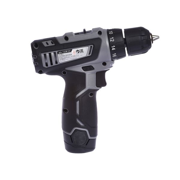 Аккумуляторная дрель-шуруповерт ИНТЕРСКОЛ ДА-12ЭР-01, 12 В, 1400 об/мин, с АКБ 1.5 Ач и ЗУ, в кейсе (534.0.1.01)