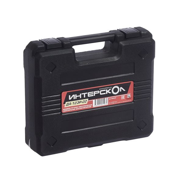 Аккумуляторная дрель-шуруповерт ИНТЕРСКОЛ ДА-12ЭР-02, 12 В, 1400 об/мин, с 2 АКБ 1.5 Ач и ЗУ, в кейсе (534.0.2.01)