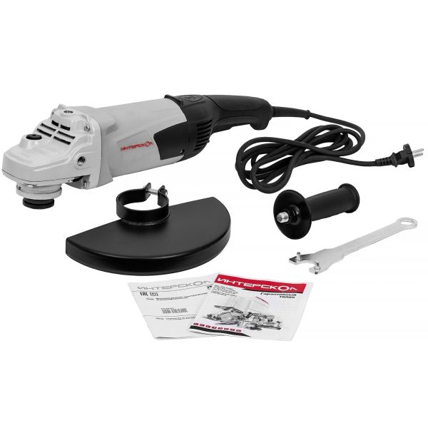 Угловая шлифмашина ИНТЕРСКОЛ УШМ-230/2100Т, 2100 Вт, 230 мм, 6500 об/мин (234.1.1.60)
