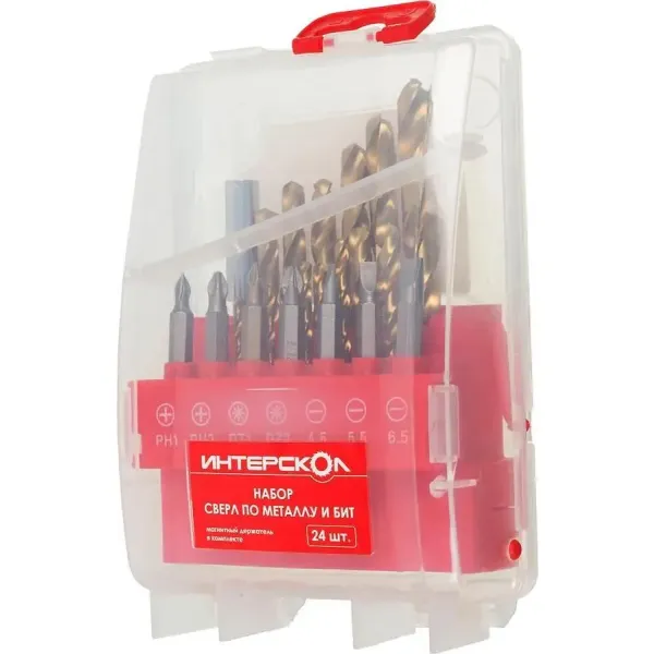 Набор бит и сверл ИНТЕРСКОЛ, 24 шт., 2039900600000