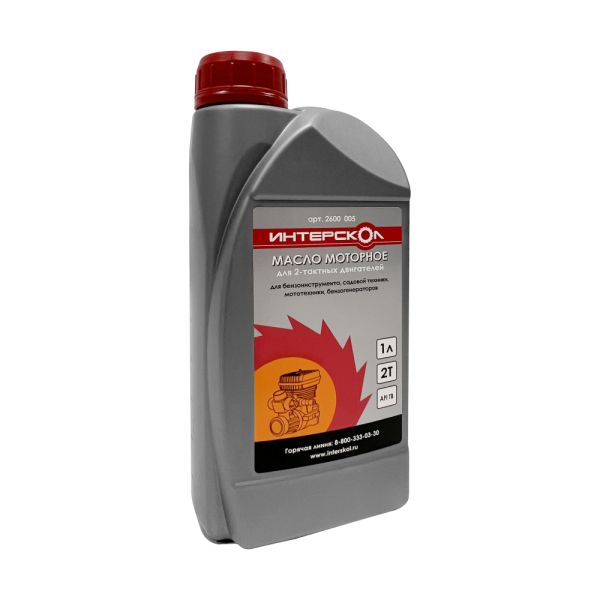 Масло моторное ИНТЕРСКОЛ , 2-х тактное, минеральное, 1000 мл (2600.005)