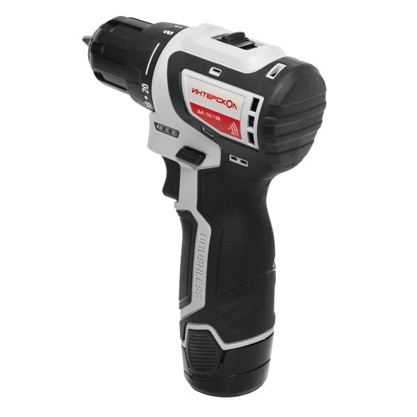 Дрель-шуруповерт ИНТЕРСКОЛ МиниМАКС ДА-10/12В, 12 В, 1450 об/мин, с 2 АКБ 1.5 Ач и ЗУ (Подарочная версия) (687.1.2.71)