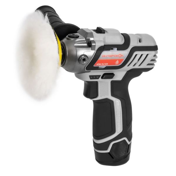 Набор аккумуляторного инструмента ИНТЕРСКОЛ 12 В: полировальная машина АПМ-76/12Э + компрессор АКА-8/12ЭМ, с 2 АКБ 2 Ач и ЗУ