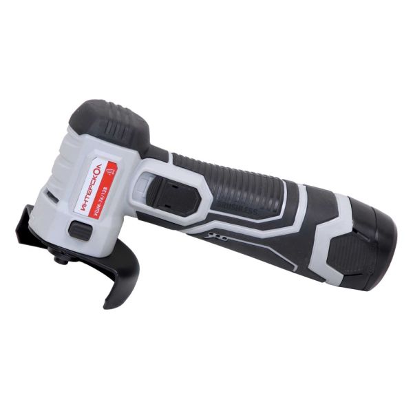 Аккумуляторная угловая шлифмашина ИНТЕРСКОЛ УШМ-76/12В, 12 В, 76 мм, 18650 об/мин, с АКБ 2 Ач и ЗУ (644.0.0.70-B2C)