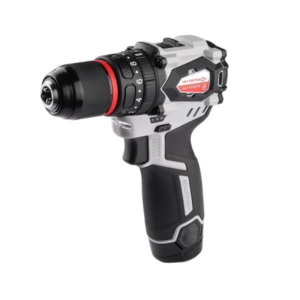 Аккумуляторная дрель-шуруповерт ИНТЕРСКОЛ МиниМАКС ДАУ-13/12В 45, 12 В, 1850 об/мин, 27750 уд/мин, с 2 АКБ 2.5 Ач и ЗУ, в кейсе (951.2.2.70)