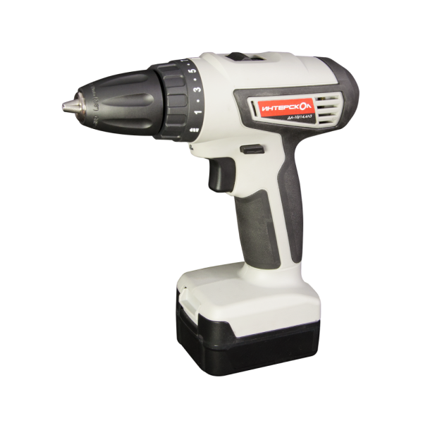 Дрель-шуруповерт ИНТЕРСКОЛ ДА-10/14,4Л3, 14.4 В, 1400 об/мин, с 2 АКБ 1.5 Ач и ЗУ, в кейсе (383.0.2.00)