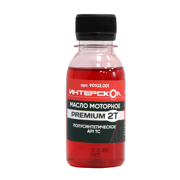 Масло моторное ИНТЕРСКОЛ Premium, 2-х тактное, полусинтетическое, 100 мл (90102.001)