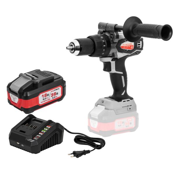 Аккумуляторная ударная дрель-шуруповерт ИНТЕРСКОЛ ДАУ-13/36В 140, 36 В, 2250 об/мин, 30000 уд/мин, с АКБ 4 Ач и ЗУ (852.0.0.70-B4C)