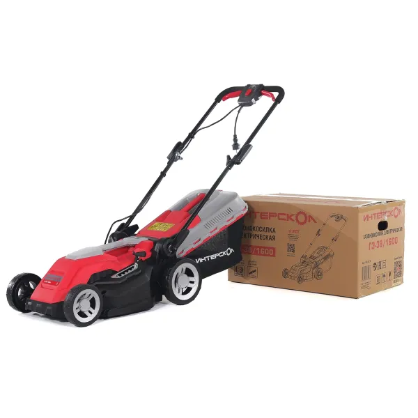 Газонокосилка электрическая ИНТЕРСКОЛ ГЭ-38/1600, 1600 Вт, 22000 об/мин, 40 л (922.0.0.70)