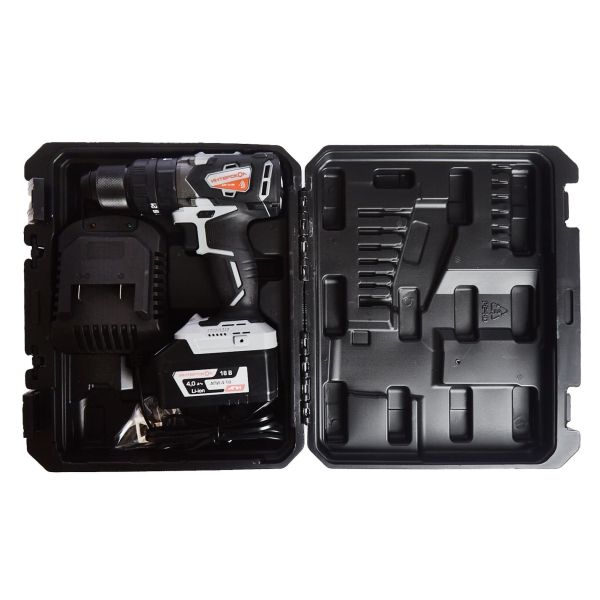 Дрель-шуруповерт ИНТЕРСКОЛ ДАУ-13/18В 60, 18 В, 2000 об/мин, 30000 уд/мин, без АКБ и ЗУ, в кейсе (574.0.0.70)