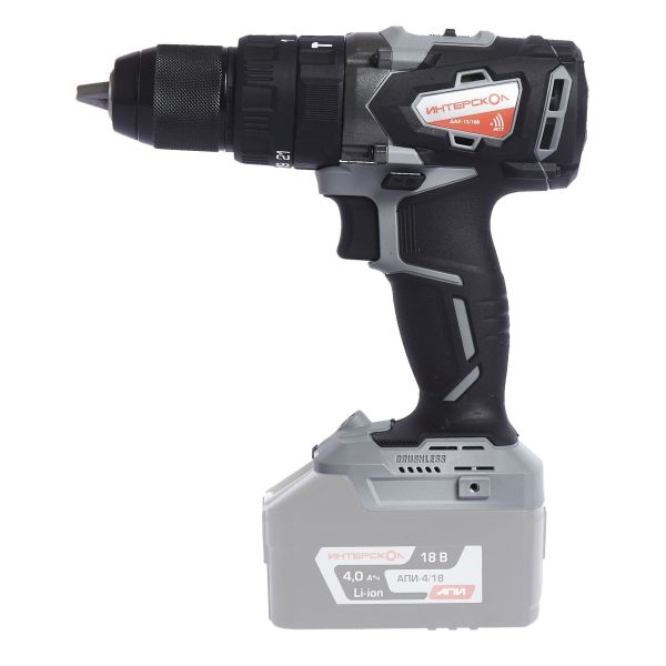 Дрель-шуруповерт ИНТЕРСКОЛ ДАУ-13/18В 60, 18 В, 2000 об/мин, 30000 уд/мин, без АКБ и ЗУ, в кейсе (574.0.0.70)