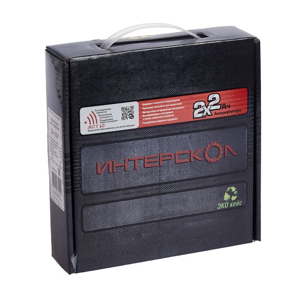 Аккумуляторная дрель-шуруповерт ИНТЕРСКОЛ ДА-18ЭР, 18 В, 1400 об/мин, с 2 АКБ 2 Ач и ЗУ (436.2.2.20)