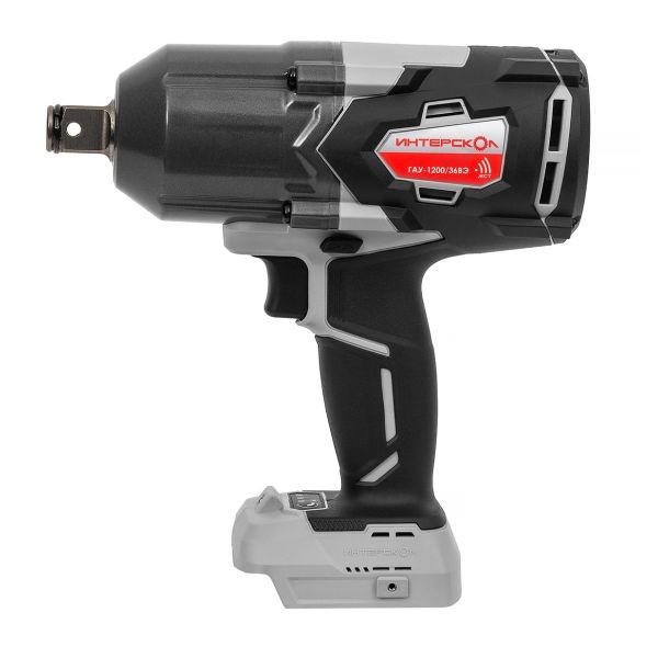 Аккумуляторный ударный гайковерт ИНТЕРСКОЛ ГАУ-1200/36ВЭ, 36 В, 1200 Hм, 2050 уд/мин, с АКБ 4 Ач и ЗУ (819.0.0.70-B4C)