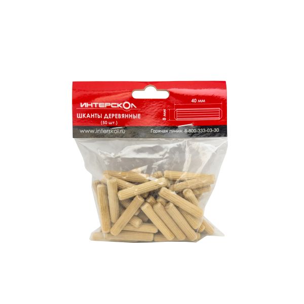 Набор шкантов ИНТЕРСКОЛ 10х40 мм (50 шт) (2208904001001)