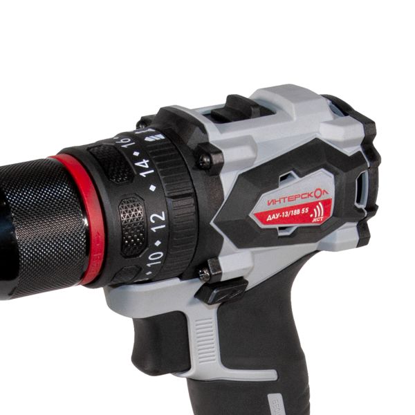 Дрель-шуруповерт ИНТЕРСКОЛ ДАУ-13/18В 55, 18 В, 1850 об/мин, 27750 уд/мин, с АКБ 2 Ач и ЗУ (953.0.0.70-B2C)