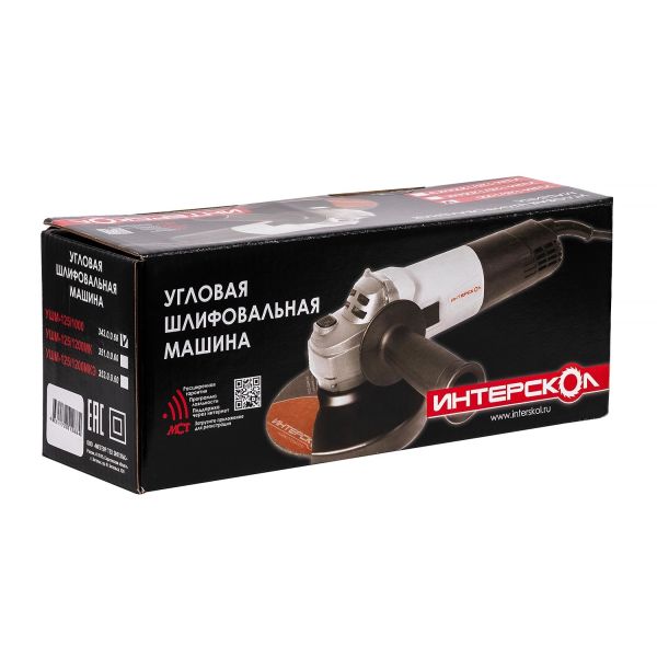 Угловая шлифмашина ИНТЕРСКОЛ УШМ-125/1000, 1010 Вт, 125 мм, 11000 об/мин (343.0.0.60)