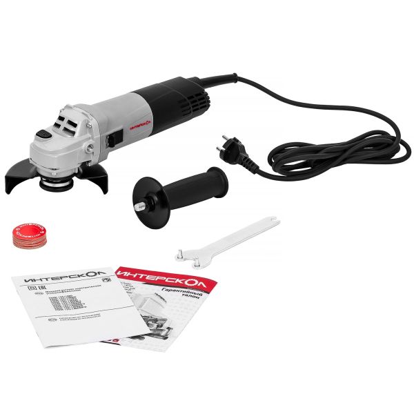 Угловая шлифмашина ИНТЕРСКОЛ УШМ-125/1000, 1010 Вт, 125 мм, 11000 об/мин (343.0.0.60)