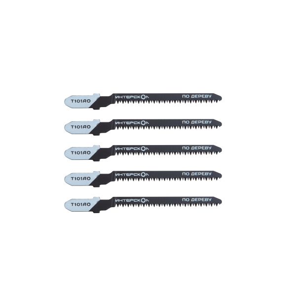 Пилка для лобзика ИНТЕРСКОЛ T-101АО, по дереву, 5 шт. (35150.076)