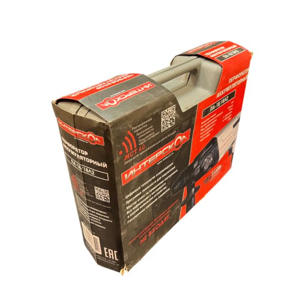 Аккумуляторный перфоратор ИНТЕРСКОЛ ПА-18/18Л2, 18 В, 1.3 Дж, 6900 уд/мин, без АКБ и ЗУ, в кейсе (УЦЕНЕННЫЙ ТОВАР) (329.0.0.74/U1)